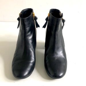 Like-new Cole Haan Saylor Grand Bootie, Black Leather 9.5, in a box